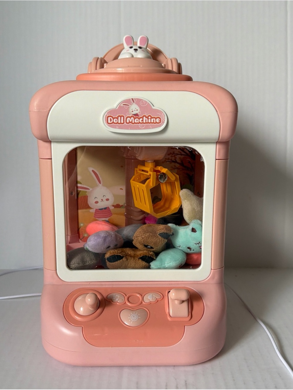 Doll Machine Kids Claw Crane Toy - Pink / fully functional toy. Fun for kids